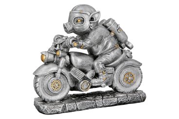 Skulptur "Steampunk Motor-Pig" 