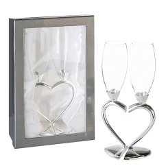 2er Set Champagnerglas "Love" 