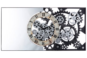 Wanduhr "Industrial" mit Spiegel 