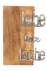 Wandobjekt "Lebe, liebe, Lache" 