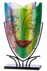 GlasArt Dekovase Face "Amour" 