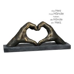 Skulptur "Herz aus Händen" 